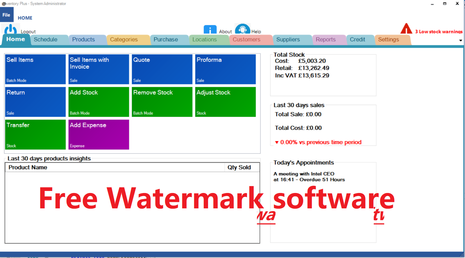 Picture of Inventory Stock Management Plus PC Software - Stock, Invoice, Barcode, UK